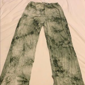 Green Tie Dye Boho Pants